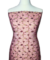 Tüll csipke - BURGUNDY/GOLD